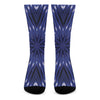 Blue Kaleidoscope Print Crew Socks