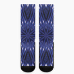 Blue Kaleidoscope Print Crew Socks