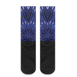 Blue Kaleidoscope Print Crew Socks