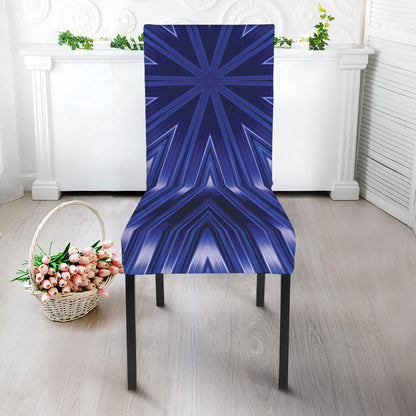 Blue Kaleidoscope Print Dining Chair Slipcover