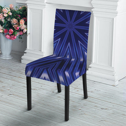 Blue Kaleidoscope Print Dining Chair Slipcover