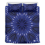 Blue Kaleidoscope Print Duvet Cover Bedding Set