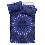 Blue Kaleidoscope Print Duvet Cover Bedding Set