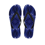 Blue Kaleidoscope Print Flip Flops