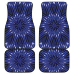 Blue Kaleidoscope Print Front and Back Car Floor Mats