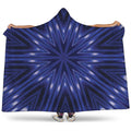 Blue Kaleidoscope Print Hooded Blanket