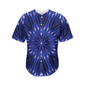 Blue Kaleidoscope Print Men's Baseball Jersey