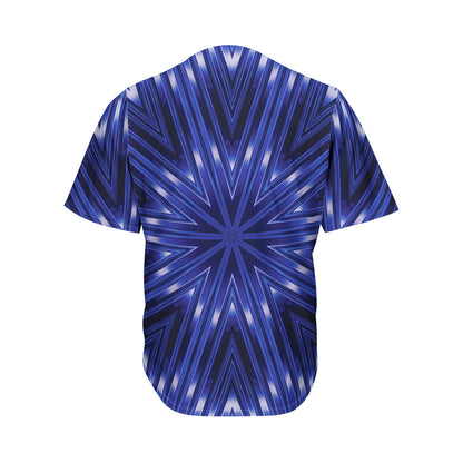 Blue Kaleidoscope Print Men's Baseball Jersey