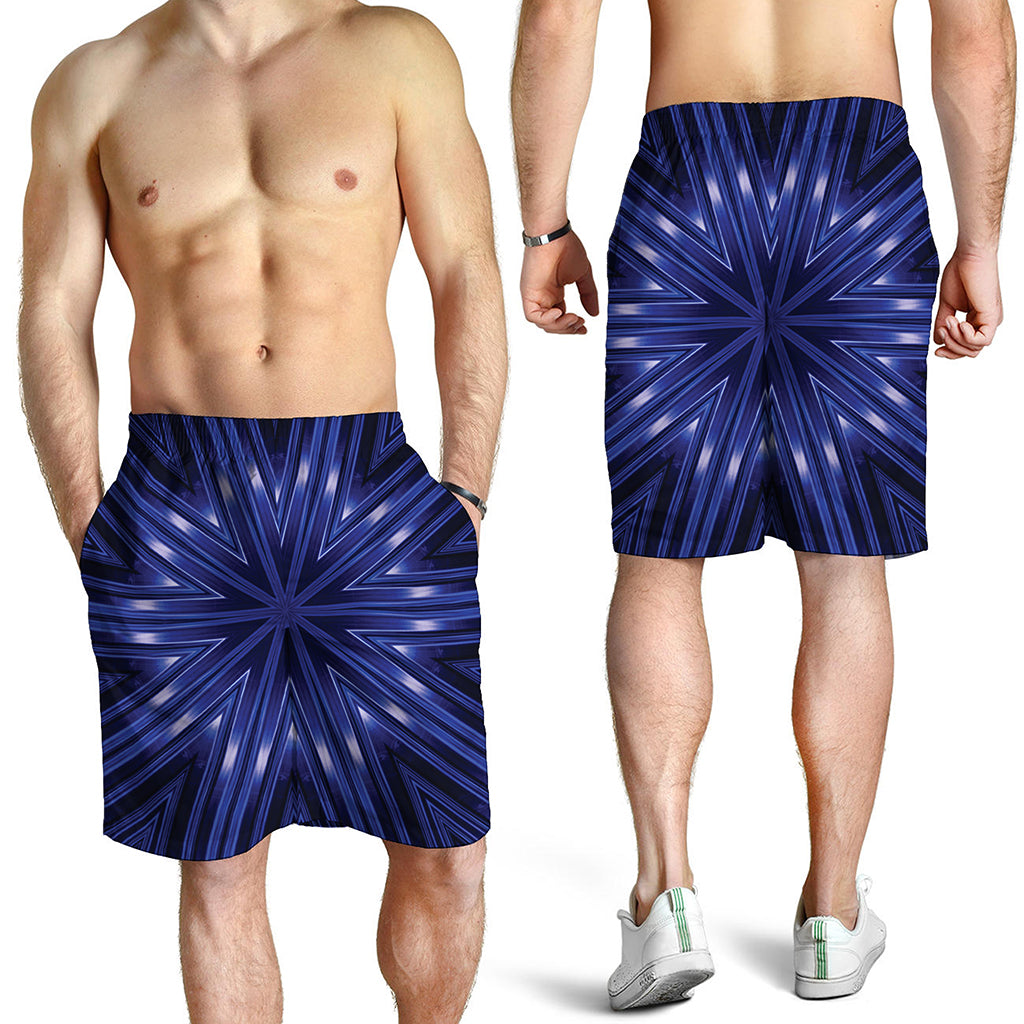 Blue Kaleidoscope Print Men's Shorts