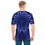 Blue Kaleidoscope Print Men's T-Shirt
