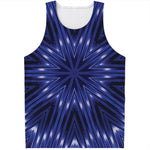 Blue Kaleidoscope Print Men's Tank Top