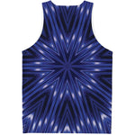Blue Kaleidoscope Print Men's Tank Top