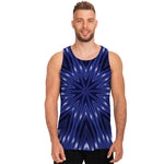 Blue Kaleidoscope Print Men's Tank Top