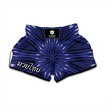 Blue Kaleidoscope Print Muay Thai Boxing Shorts