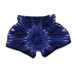 Blue Kaleidoscope Print Muay Thai Boxing Shorts