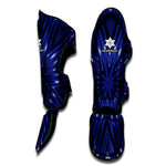 Blue Kaleidoscope Print Muay Thai Shin Guard