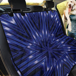 Blue Kaleidoscope Print Pet Car Back Seat Cover