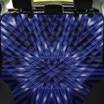 Blue Kaleidoscope Print Pet Car Back Seat Cover