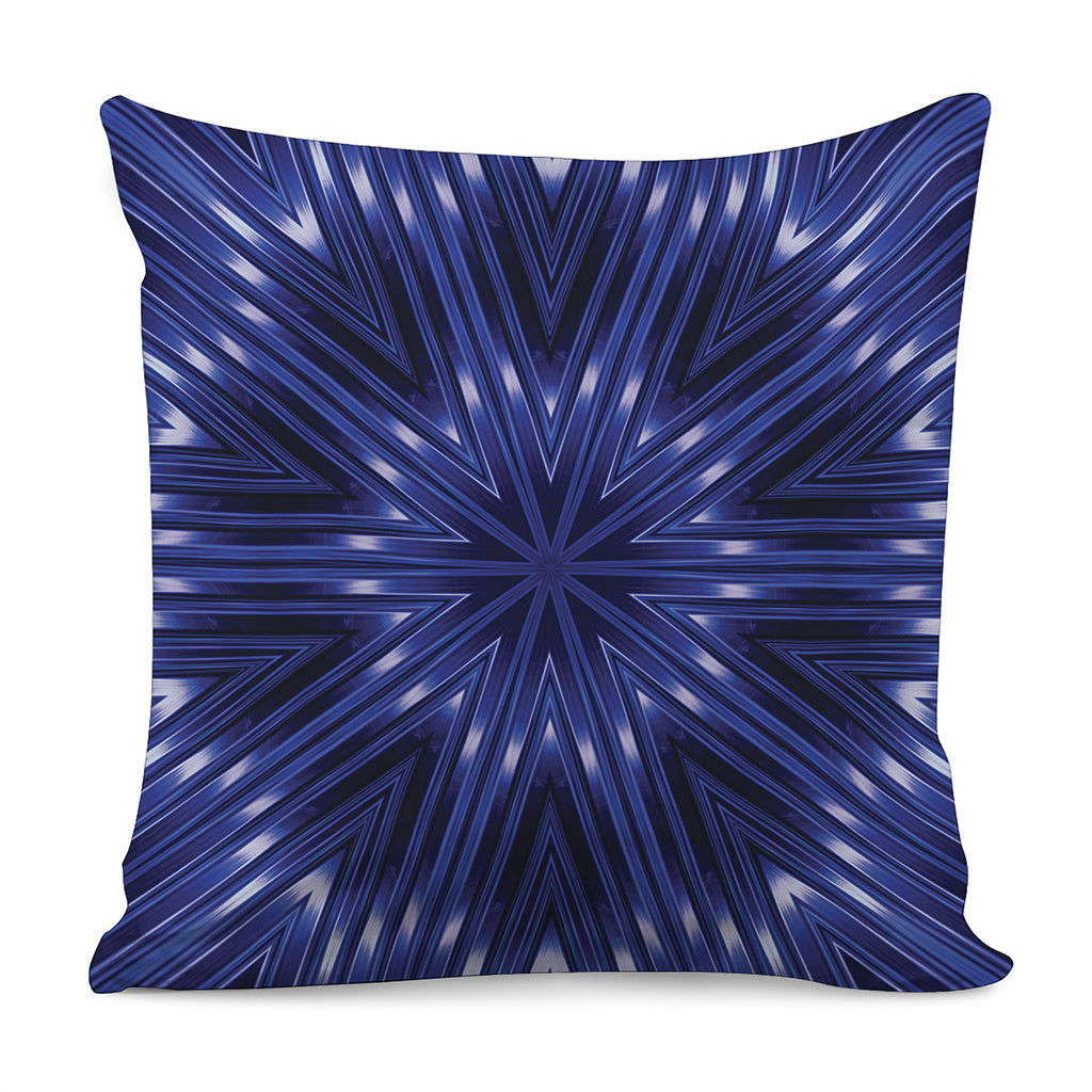 Blue Kaleidoscope Print Pillow Cover