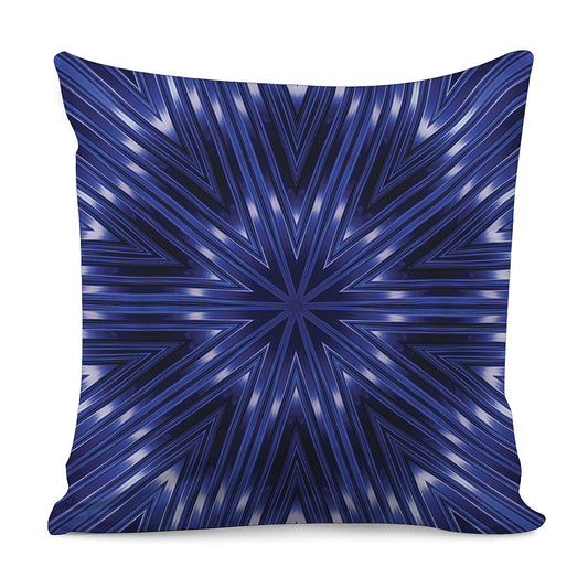 Blue Kaleidoscope Print Pillow Cover