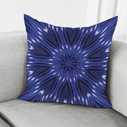 Blue Kaleidoscope Print Pillow Cover