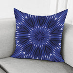 Blue Kaleidoscope Print Pillow Cover