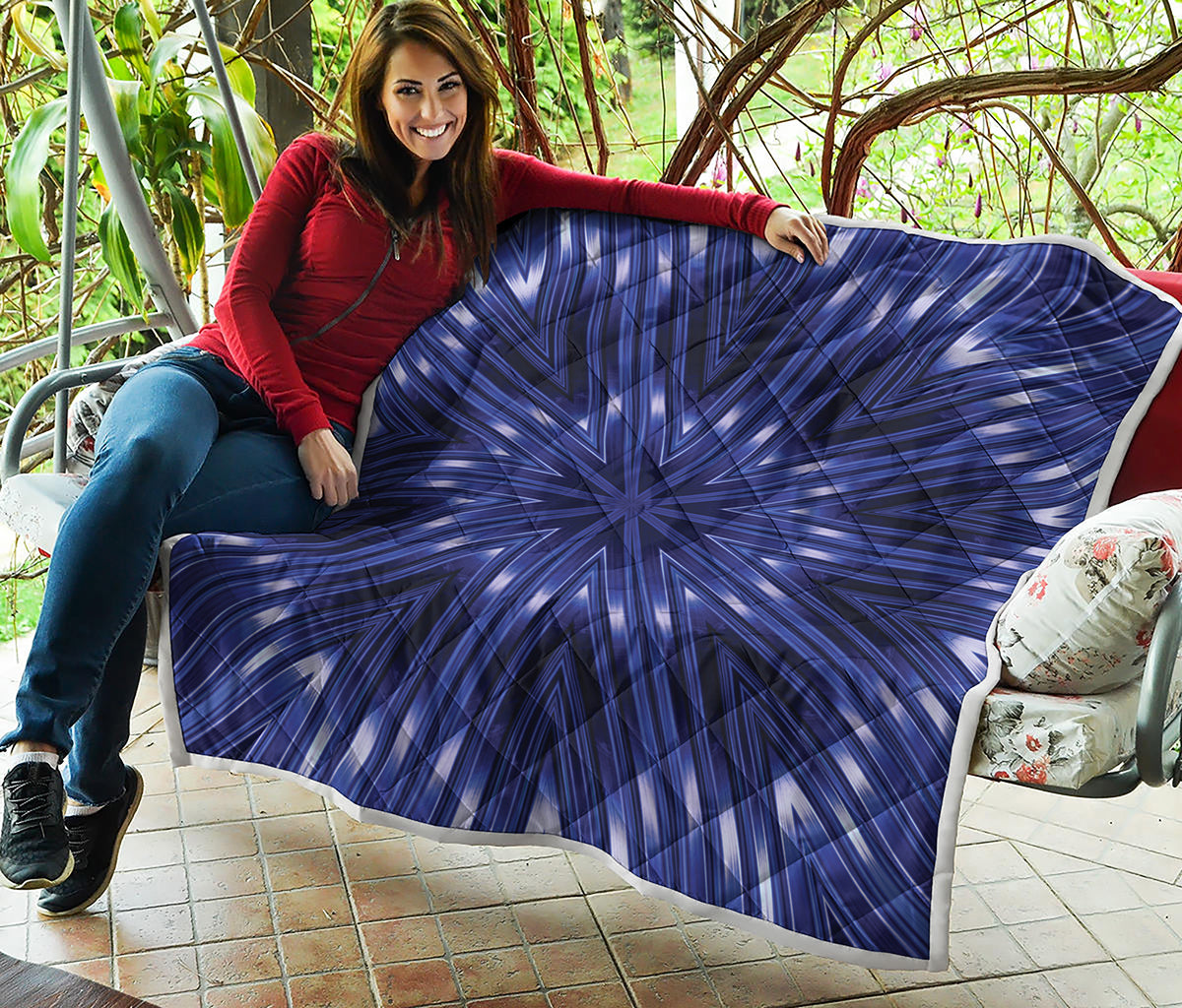 Blue Kaleidoscope Print Quilt