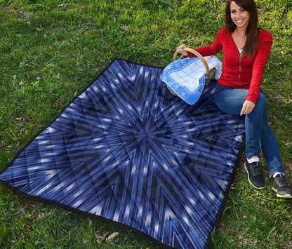 Blue Kaleidoscope Print Quilt