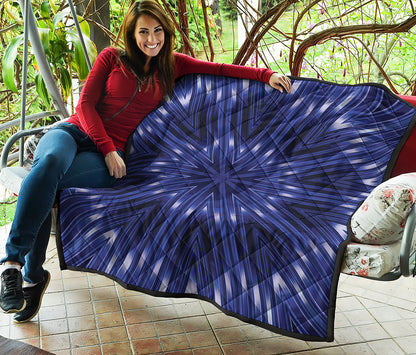 Blue Kaleidoscope Print Quilt