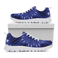 Blue Kaleidoscope Print White Running Shoes