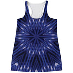 Blue Kaleidoscope Print Women's Racerback Tank Top