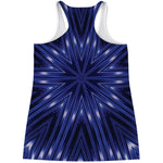Blue Kaleidoscope Print Women's Racerback Tank Top