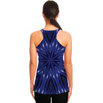 Blue Kaleidoscope Print Women's Racerback Tank Top