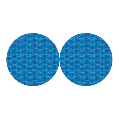 Blue Knitted Pattern Print Car Coasters