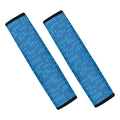 Blue Knitted Pattern Print Car Seat Belt Covers