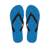 Blue Knitted Pattern Print Flip Flops