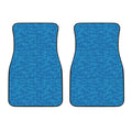 Blue Knitted Pattern Print Front Car Floor Mats