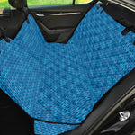 Blue Knitted Pattern Print Pet Car Back Seat Cover