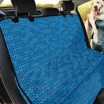 Blue Knitted Pattern Print Pet Car Back Seat Cover