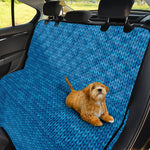 Blue Knitted Pattern Print Pet Car Back Seat Cover