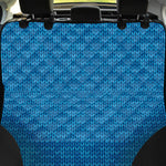 Blue Knitted Pattern Print Pet Car Back Seat Cover