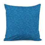 Blue Knitted Pattern Print Pillow Cover