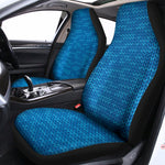 Blue Knitted Pattern Print Universal Fit Car Seat Covers