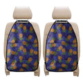 Blue Leaf Pineapple Pattern Print Car Seat Organizers