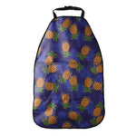 Blue Leaf Pineapple Pattern Print Car Seat Organizers