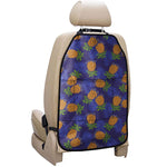 Blue Leaf Pineapple Pattern Print Car Seat Organizers