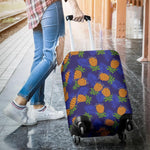 Blue Leaf Pineapple Pattern Print Luggage Cover GearFrost