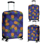 Blue Leaf Pineapple Pattern Print Luggage Cover GearFrost