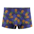 Blue Leaf Pineapple Pattern Print Men's Boxer Briefs