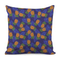 Blue Leaf Pineapple Pattern Print Pillow Cover